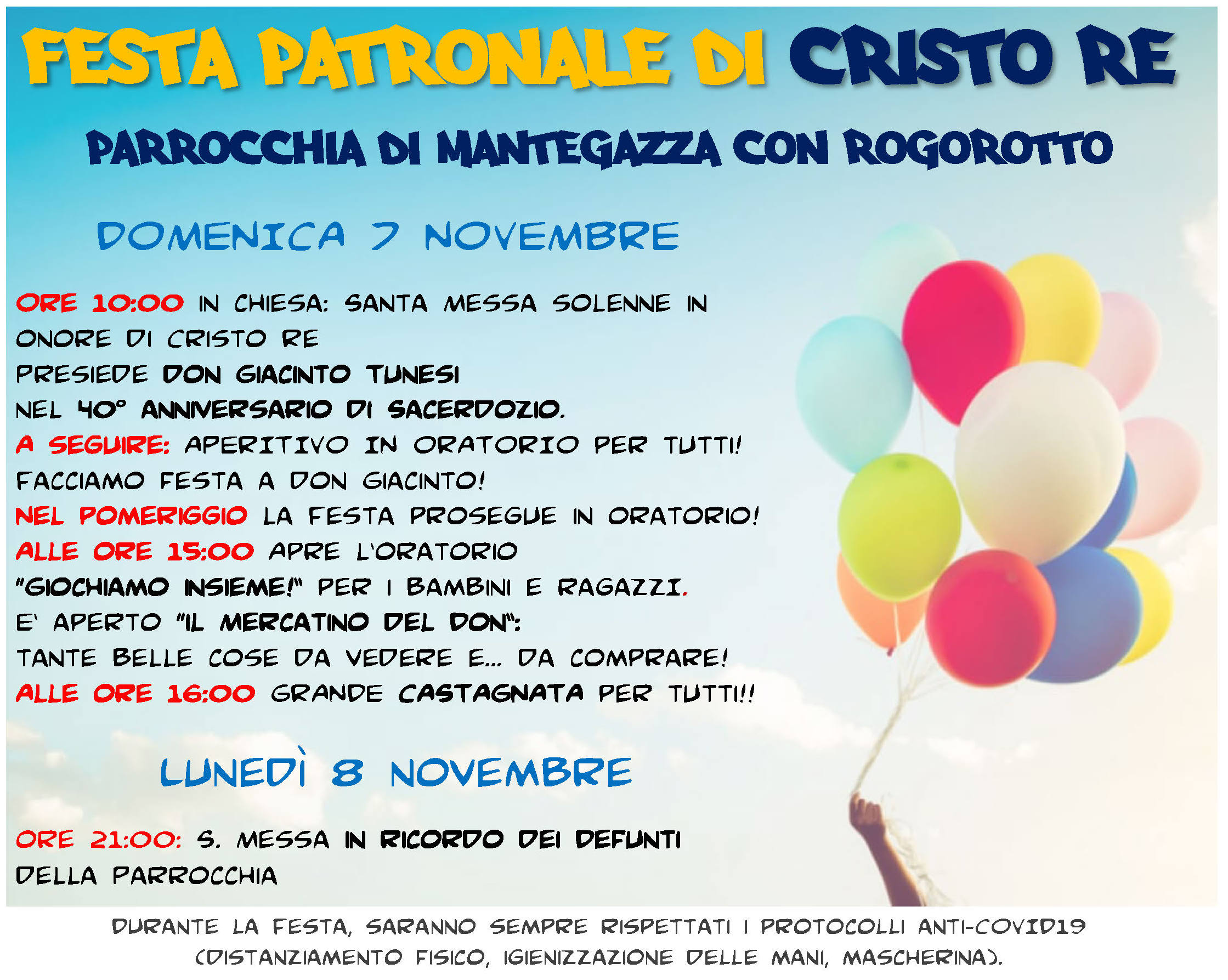 Festa Patronale di Cristo Re 2021 | Comunità Pastorale Madonna del Buon